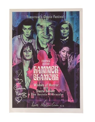 Lot 111 - HAMMOR HORROR - SIGNED POSTER - FROM VALERIE LEON'S COLLECTION