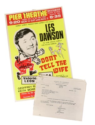 Lot 197 - DON'T TELL THE WIFE (STAGE SHOW 1972) - FROM VALERIE LEON'S COLLECTION