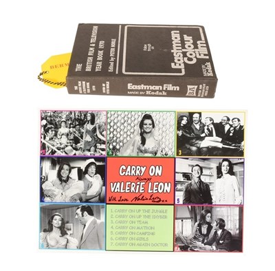 Lot 242 - VALERIE LEON'S COLLECTION - 'CARRY ON' SIGNED PHOTOGRAPH & 1970 YEARBOOK