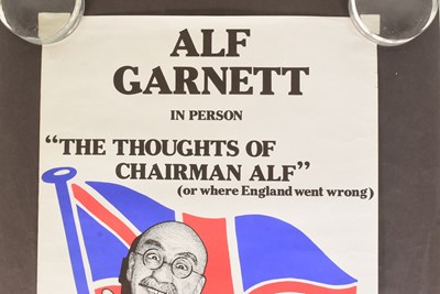 Lot 38 - TILL DEATH US TO PART - ALF GARNETT - 'THE THOUGHTS OF CHAIRMAN ALF' THEATRE POSTER