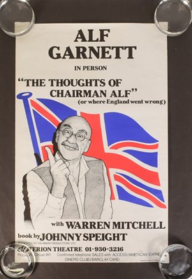 Lot 38 - TILL DEATH US TO PART - ALF GARNETT - 'THE THOUGHTS OF CHAIRMAN ALF' THEATRE POSTER