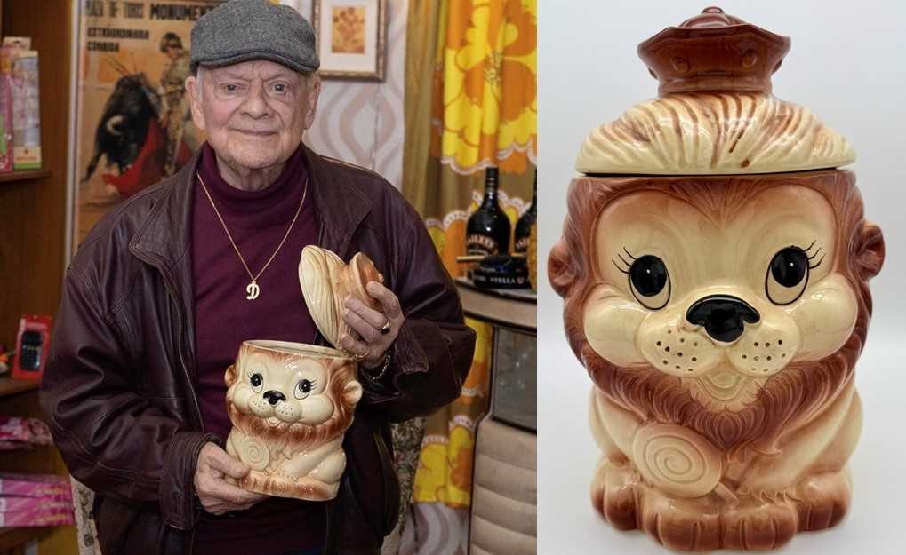 Lot 7 - ONLY FOOLS & HORSES - SIR DAVID JASON SIGNED LION CIGAR JAR
