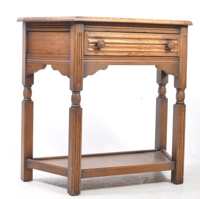 Lot 955 - 20TH CENTURY JACOBEAN REVIVAL OAK CONSOLE HALL TABLE