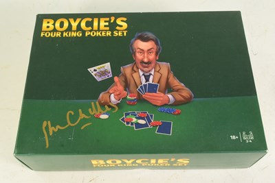 Lot 94 - ONLY FOOLS & HORSES - JOHN CHALLIS SIGNED FOUR KING POKER SET & AUTOBIOGRAPHIES