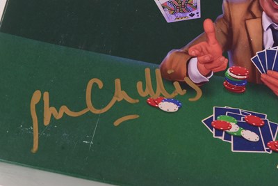 Lot 94 - ONLY FOOLS & HORSES - JOHN CHALLIS SIGNED FOUR KING POKER SET & AUTOBIOGRAPHIES
