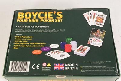 Lot 94 - ONLY FOOLS & HORSES - JOHN CHALLIS SIGNED FOUR KING POKER SET & AUTOBIOGRAPHIES