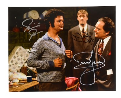 Lot 35 - ONLY FOOLS & HORSES - STAGE FRIGHT - TRIPLE AUTOGRAPHED 8X10" PHOTO