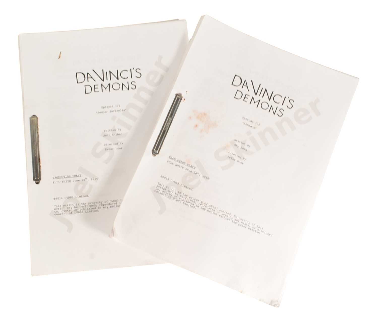 Lot 217 - DA VINCI'S DEMONS (2013-2015 SERIES) - TWO ORIGINAL PRODUCTION SCRIPTS