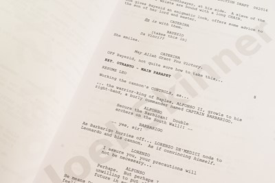 Lot 217 - DA VINCI'S DEMONS (2013-2015 SERIES) - TWO ORIGINAL PRODUCTION SCRIPTS