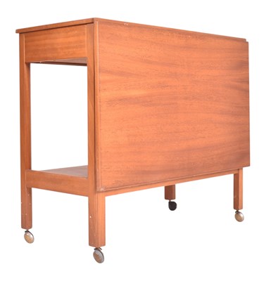 Lot 653 - A. H. MCINTOSH & CO - MID CENTURY TEAK SINGLE DROP LEAF TROLLEY