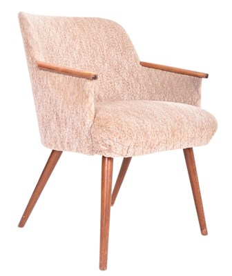 Lot 648 - BRITISH MODERN DESIGN MID CENTURY TEAK & UPHOLSTERED BEDROOM CHAIR