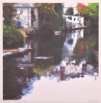 Lot 193 - IAN LEDWARD (B. 1946) - REFLECTIONS IN THE RIVER NIDD