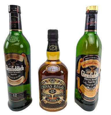 Lot 206 - THREE BOTTLES OF SINGLE MALT & BLENDED SCOTCH WHISKY