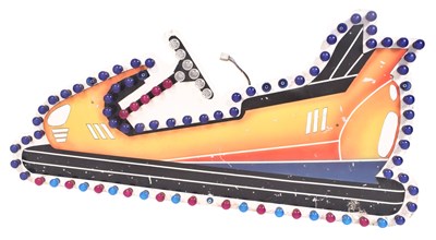Lot 18 - DODGEMS - VINTAGE FUNFAIR / FAIRGROUND WALL HANGING LIGHT PANEL