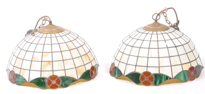 Lot 741 - TIFFANY MANNER PAIR OF VITNAGE 20TH CENTURY LIGHT SHADES