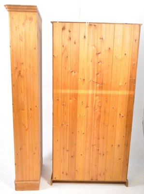 Lot 675 - 20TH CENTURY COUNTRY PINE FREE STANDING BOOKCASES