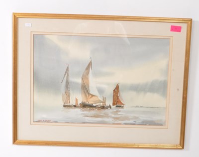 Lot 742 - FREDERICK BROWN - 20TH CENTURY WATERCOLOUR WITH INK PAINTING