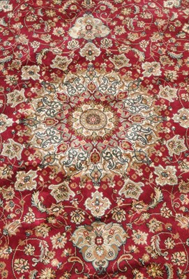 Lot 631 - VINTAGE BELUCHI SILK & WOOL CARPET FLOOR RUG