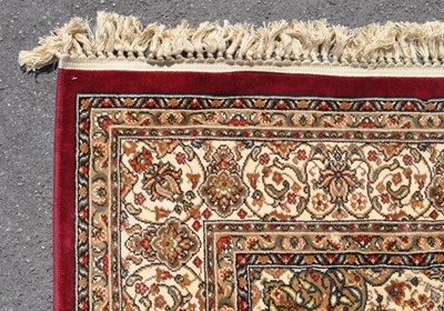 Lot 631 - VINTAGE BELUCHI SILK & WOOL CARPET FLOOR RUG