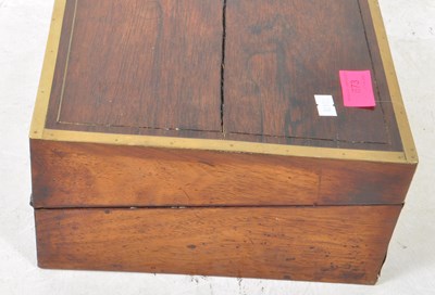Lot 673 - 19TH CENTURY VICTORIAN ROSEWOOD & BRASS WRITING SLOPE