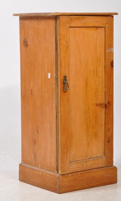 Lot 766 - VICTORIAN 19TH CENTURY PINE POT CUPBOARD / BEDSIDE