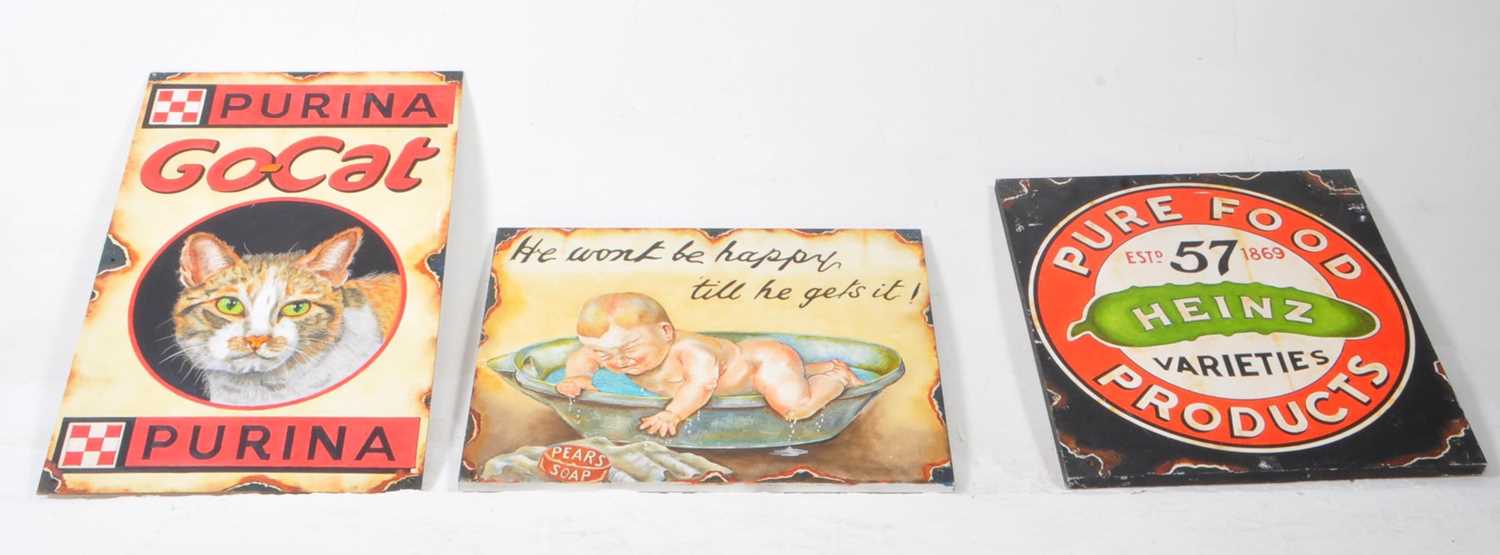 Lot 556 - THREE 20TH CENTURY REPRODUCTION ENAMEL STYLE PAINTINGS