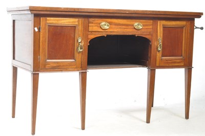 Lot 748 - EDWARDIAN MAHOGANY TILE TOP WASHSTAND / TABLE