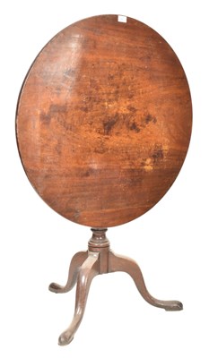 Lot 316 - 18TH CENTURY GEORGE III MAHOGANY TILT-TOP LOO / BREAKFAST TABLE