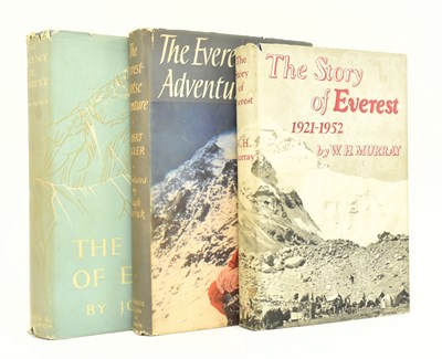 Lot 206 - EVEREST & MOUNTAINEERING. THREE FIRST EDITIONS IN DUST WRAPPERS
