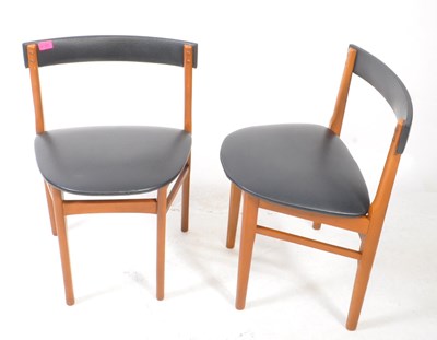Lot 590 - PAIR OF LATE 20TH CENTURY MCINTOSH BLACK LEATHERETTE RETRO CHAIRS