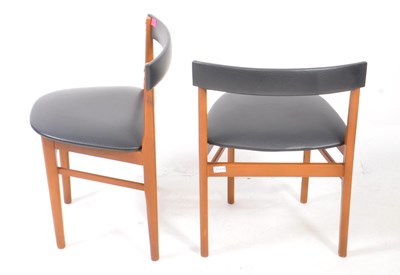 Lot 590 - PAIR OF LATE 20TH CENTURY MCINTOSH BLACK LEATHERETTE RETRO CHAIRS