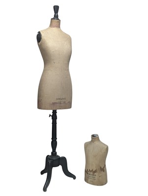 Lot 371 - STOCKMAN, PARIS & LONDON - TWO 20TH CENTURY DRESSMAKER HABERDASHERY MANNEQUINS