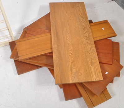 Lot 564 - BRITISH MODERN DESIGN - COLLECTION OF TEAK LADDERAX SHELVES