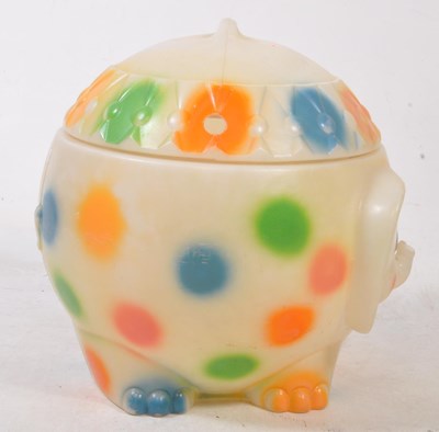 Lot 582 - 1960S RETRO ELEPHANT SHAPED LIDDED TOY BASKET