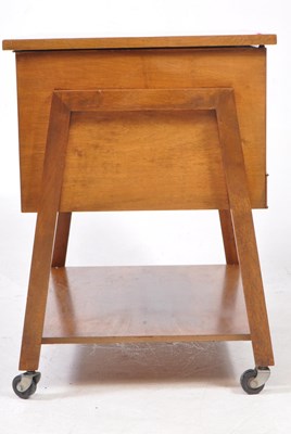 Lot 592 - ARNOLD MID CENTURY TEAK SEWING BOX