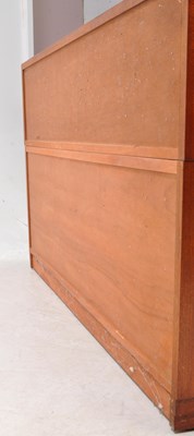 Lot 571 - MID CENTURY TEAK TWO TIER BARRISTER'S STACKING BOOKCASE