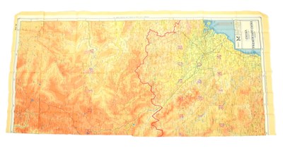 Lot 249 - WWII SECOND WORLD WAR SILK ESCAPE MAP - INDO CHINA