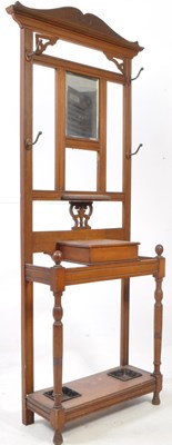 Lot 737 - EDWARDIAN EARLY 20TH CENTURY MAHOGANY HALL STAND
