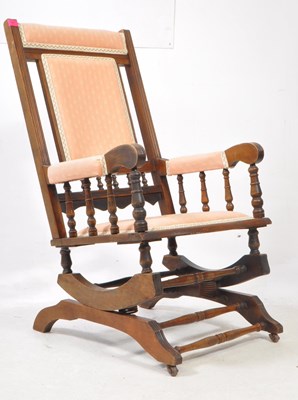 Lot 733 - EARLY 20TH CENTURY BOSTON ROCKING CHAIR