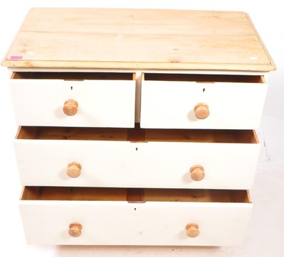 Lot 638 - VICTORIAN 19TH CENTURY PAINTED CHEST OF DRAWERS