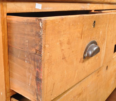 Lot 639 - VICTORIAN 19TH CENTURY PINE CHEST OF DRAWERS