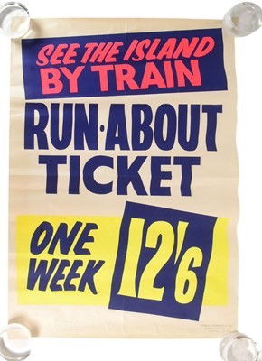 Lot 324 - RAILWAYANA - VINTAGE 1963 RAILWAY ADVERTISING POSTER