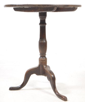Lot 1043 - 19TH CENTURY GEORGE III OAK TILT TOP OCCASIONAL TABLE