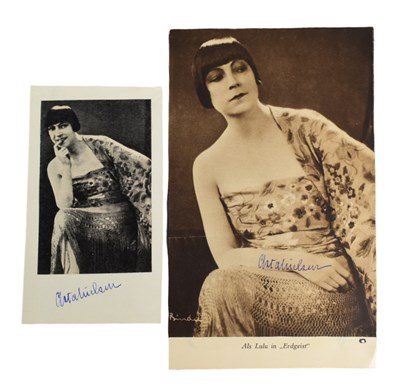 Lot 153 - ACTORS - ASTRA NEILSEN - DANISH SILENT FILM ACTRESS - TWO AUTOGRAPHS