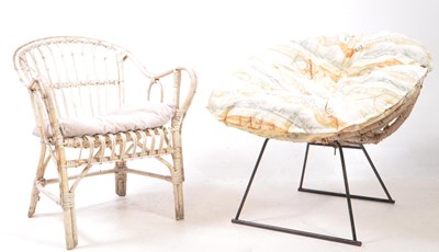 Lot 633 - BRITISH MODERN DESIGN - VINTAGE MID CENTURY RATTAN CHAIRS