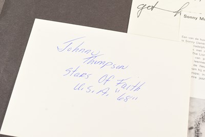 Lot 20 - JAZZ / BLUES - COLLECTION OF VINTAGE AUTOGRAPHS