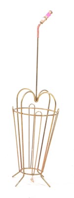 Lot 641 - EARLY 20TH CENTURY BRASS UMBRELLA STICKS STAND