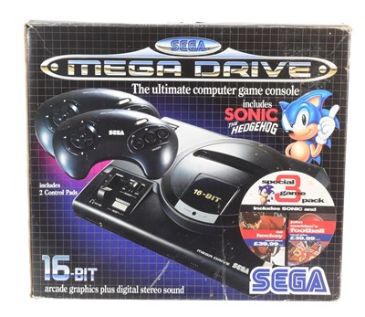 Lot 590 - SEGA MEGADRIVE - BOXED CONSOLE & SONIC GAMES