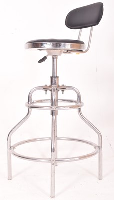 Lot 482 - RETRO MID CENTURY 1970S CHROME AND LEATHERETTE BARBER'S CHAIR