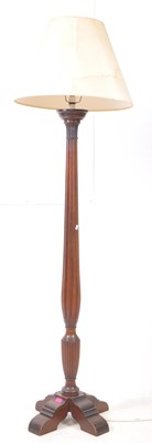 Lot 702 - LARGE 19TH CENTURY CARVED MAHOGANY STANDARD LAMP